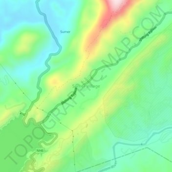 Mappa topografica Sumer Village, altitudine, rilievo