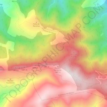 Mappa topografica Ferradillo, altitudine, rilievo