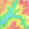 Mappa topografica La Roche, altitudine, rilievo