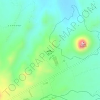 Mappa topografica Malabobo, altitudine, rilievo