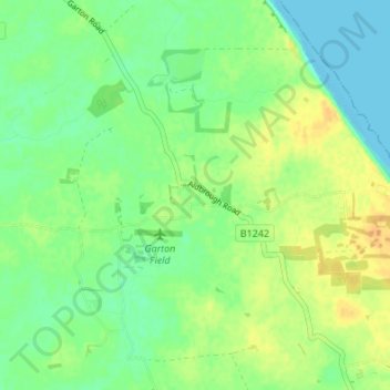 Mappa topografica Garton, altitudine, rilievo