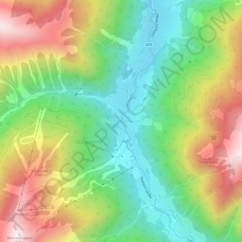 Mappa topografica Donnersbachwald, altitudine, rilievo