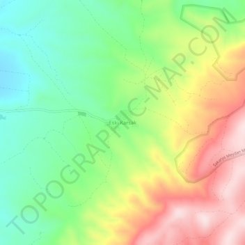 Mappa topografica Eski Karsak, altitudine, rilievo