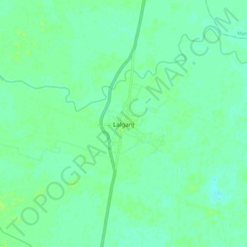 Mappa topografica Lalganj, altitudine, rilievo