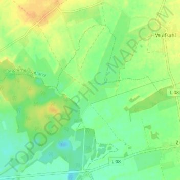 Mappa topografica Stresendorf, altitudine, rilievo