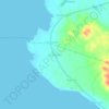 Mappa topografica Tambisan, altitudine, rilievo