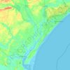 Mappa topografica Sandy Island, altitudine, rilievo