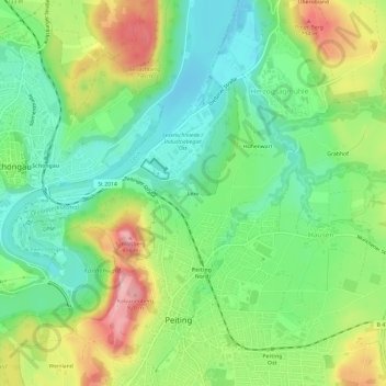Mappa topografica Lexe, altitudine, rilievo