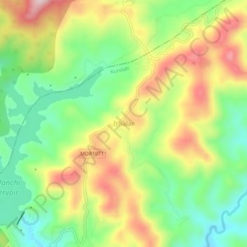 Mappa topografica Ithalar, altitudine, rilievo