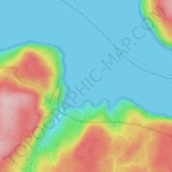 Mappa topografica Anse au Cheval, altitudine, rilievo