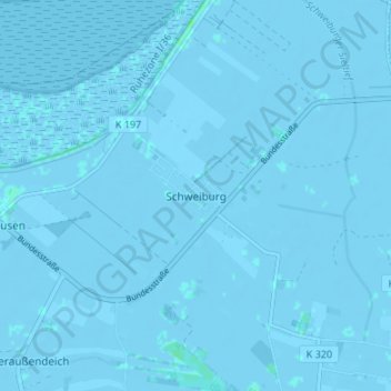 Mappa topografica Schweiburg, altitudine, rilievo