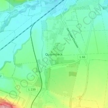 Mappa topografica Quarmbeck, altitudine, rilievo