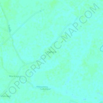 Mappa topografica Majhara, altitudine, rilievo