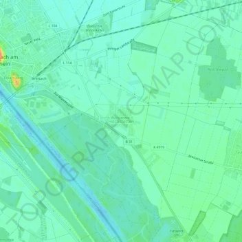 Mappa topografica Hochstetten, altitudine, rilievo