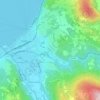 Mappa topografica Creva, altitudine, rilievo