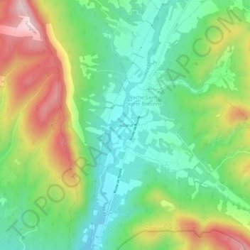 Mappa topografica Le Darut, altitudine, rilievo