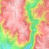 Mappa topografica Bourzat, altitudine, rilievo
