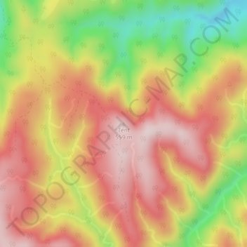 Mappa topografica Tent, altitudine, rilievo