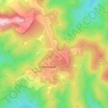 Mappa topografica Хан-Чокрак, altitudine, rilievo