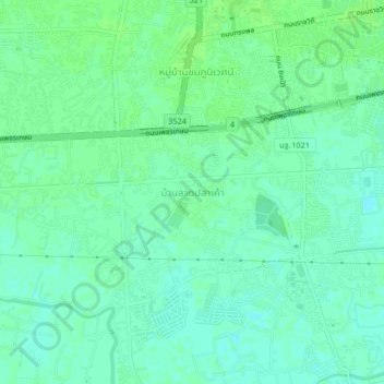 Mappa topografica Ban Lat Pla Khao, altitudine, rilievo