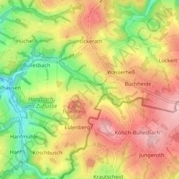 Mappa topografica Scheuren, altitudine, rilievo