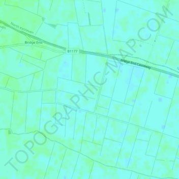 Mappa topografica Horbling Fen, altitudine, rilievo