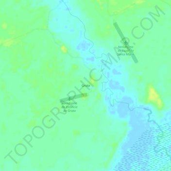 Mappa topografica Gruta, altitudine, rilievo