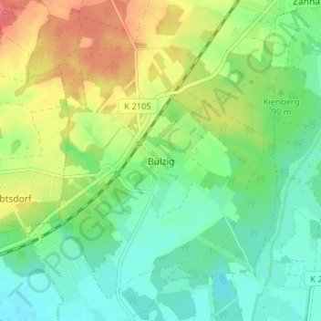 Mappa topografica Bülzig, altitudine, rilievo