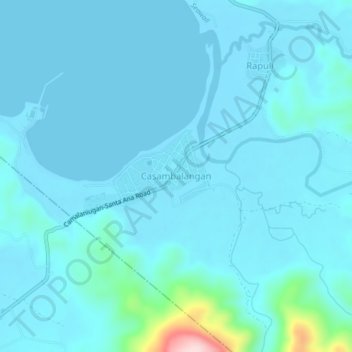 Mappa topografica Casambalangan, altitudine, rilievo