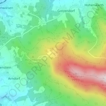 Mappa topografica Reitenberg, altitudine, rilievo