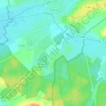 Mappa topografica Chemin de Gelucourt, altitudine, rilievo