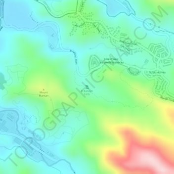 Mappa topografica El Kabayo Falls, altitudine, rilievo