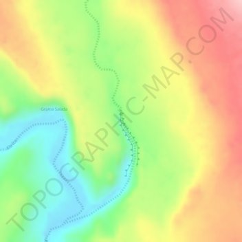 Mappa topografica Cañon de los Perdidos, altitudine, rilievo
