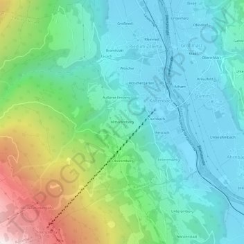 Mappa topografica Mitteremberg, altitudine, rilievo
