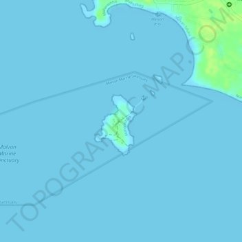 Mappa topografica Sindhudurg Fort, altitudine, rilievo