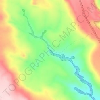 Mappa topografica Upper Calf Creek Fall, altitudine, rilievo