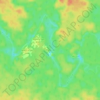 Mappa topografica Floresta, altitudine, rilievo