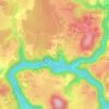Mappa topografica Val Beneyte, altitudine, rilievo