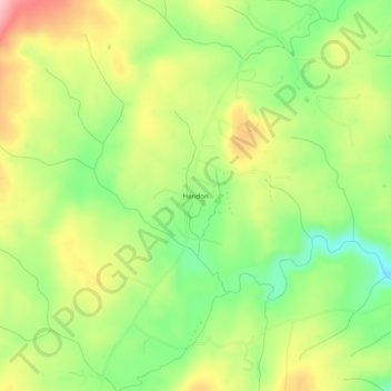 Mappa topografica Hendon, altitudine, rilievo