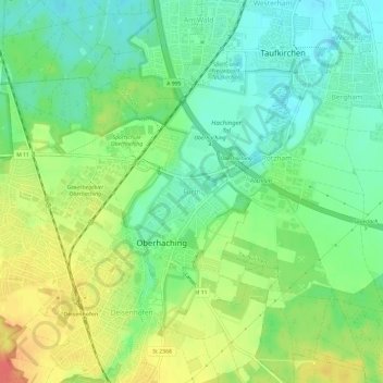Mappa topografica Furth, altitudine, rilievo