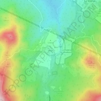 Mappa topografica Valsaín, altitudine, rilievo