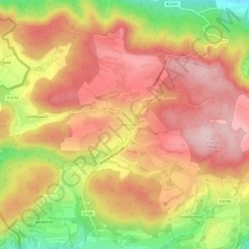 Mappa topografica Schienen, altitudine, rilievo