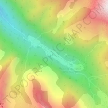Mappa topografica Pont de la Serre, altitudine, rilievo