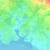 Mappa topografica Menez Groas, altitudine, rilievo