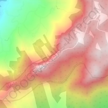 Mappa topografica Lidiane Arnaud, altitudine, rilievo