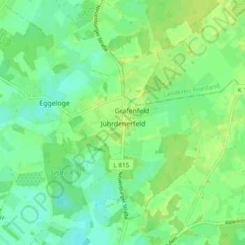 Mappa topografica Jührdenerfeld, altitudine, rilievo