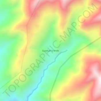 Mappa topografica Guadual Grande, altitudine, rilievo