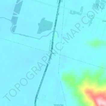 Mappa topografica Ruta 5, altitudine, rilievo