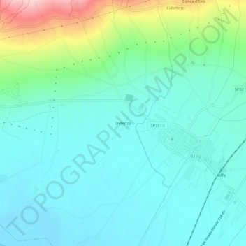 Mappa topografica Defenza, altitudine, rilievo