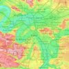 Mappa topografica Paris, altitudine, rilievo